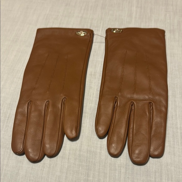 Coach Accessories - NWOT Coach Elegant Brown Leather Gloves